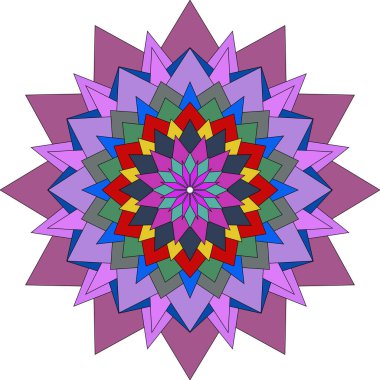 Zarif mandala çiçeği soyut sanat eserleri çağdaş sanatsal duvar temaları için renkli ve canlı stili geliştiriyor