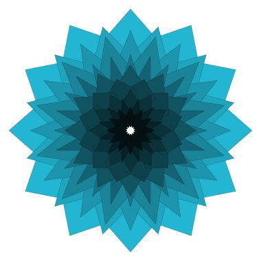 Geometrik ahenk ve sanatsal güzellikle vurgulanmış büyüleyici soyut mandala çiçeği sanat eserleri