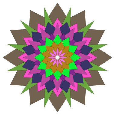 Çiçek geometrik mandala soyut sanat eserleri benzersiz ev dekorasyonu için canlı renk tarzları içerir