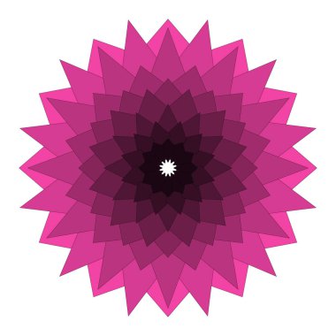 Yaratıcı Renkli Soyut Elementlerle Geometrik Çiçek Şekillerini Gösteren Canlı Mandala Sanatı