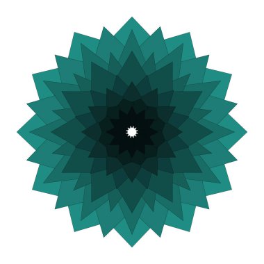 Parlak Mandala Çiçek Eserleri Geometrik Şekilleri Gösteriyor Renkli Sanatsal Özet Bileşimi