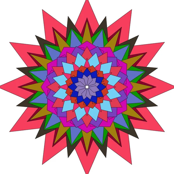 Canlı mandala geometrik tasarımı anlamlı modern iç dekoratif duvar temalarını yükseltmek için tasarlanmıştır.