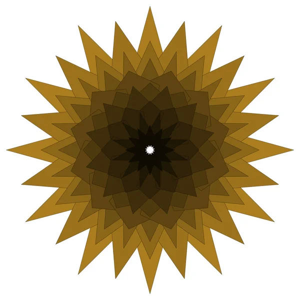 Modern sanat severler ve yaratıcılar için tasarlanmış canlı soyut geometrik çiçek mandala tasarımı