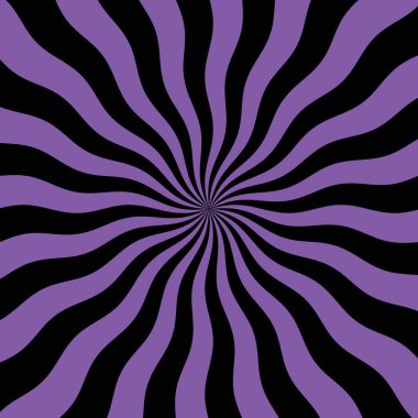 Merkezi bir noktaya yaklaşan siyah ve mor bir spiral desen.