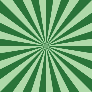 Işınlar merkezden açık ve koyu yeşil tonlarda birleşir