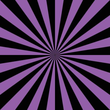 Mor ve siyah güneş patlaması deseni tasarım için şeffaf arkaplanda izole edildi