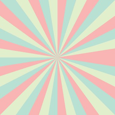 Retro tasarım projeleri için pembe yeşil ve mavi güneş patlaması deseni