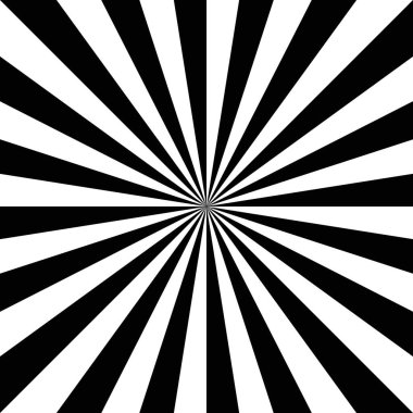 Merkezden ortaya çıkan tek renkli çizgiler siyah ve beyaz tasarım