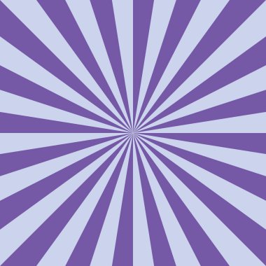 Mor ve açık mor radyal çizgili arka plan, güneş patlaması etkisi var.
