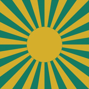 Mesajınız için dairesel bir boşluğa sahip soyut güneş patlaması arkaplanı