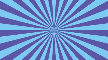 Açık mavi ve mor renkli ışınlar soyut çizgi roman tarzı tasarımı