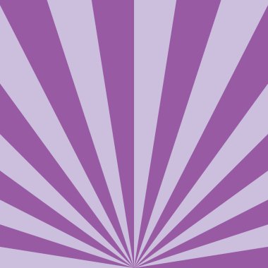 Katı zemin üzerinde radyal ışınlar olan retrostil mor güneş patlaması