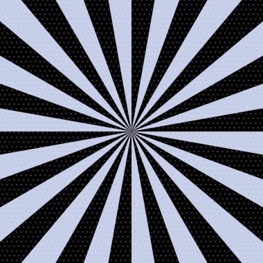 Siyah ışınlar ve noktalı açık mavi desen bu arkaplanı oluşturmak için birleşir