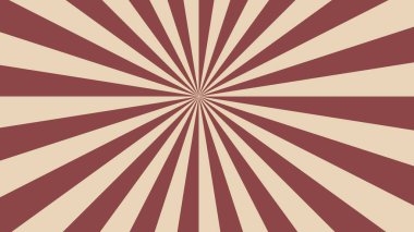 Bej ve kırmızımsı kahverengi renkte radyal güneş patlaması deseni tasarımı
