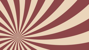 Merkezi bir noktadan yayılan kırmızı ve bej ışınlı güneş patlaması deseni