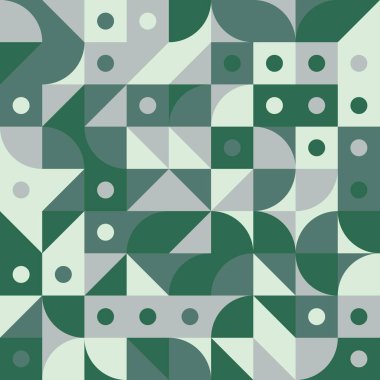 Şeffaf bir arkaplanda izole edilmiş çeşitli şekil ve noktalara sahip renkli geometrik desen