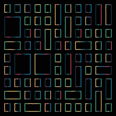 Şeffaf bir arkaplanda izole edilmiş çok renkli geometrik şekiller koleksiyonu