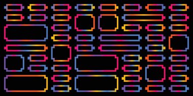 Canlı geometrik şekiller, şeffaf bir arkaplanda izole edilmiş tekrarlayan bir kalıp oluşturur