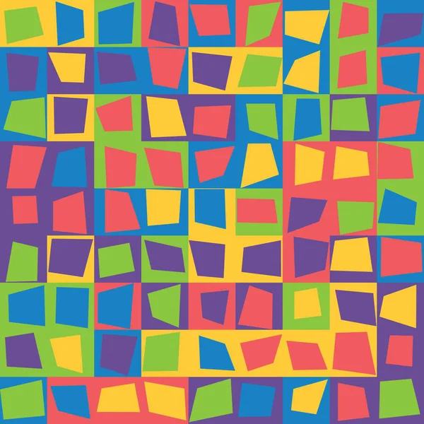 Şeffaf bir arkaplanda izole edilmiş çeşitli şekillere sahip parlak mozaik desen