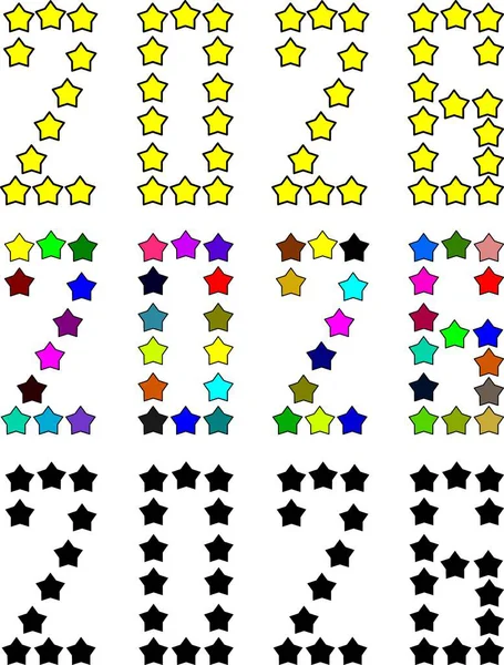 Kutlama için 2026 Star Design Varyasyonları