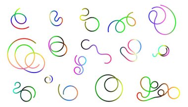 Soyut Renkli Eğriler ve Döngü Vektörü Sanatı