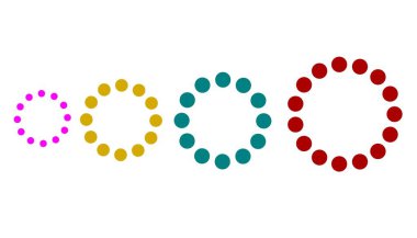 Boyutlandırılmış Renkli Dairesel Nokta Deseni