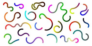 Beyaz Arkaplanda Renkli Soyut Karalamalar