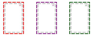 Metin Tasarımı İçin Kırpılmış Kenarlıklarla Renkli Tırnak Çerçeveleri