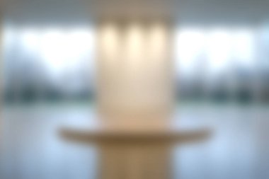 Yumuşak ışıklandırma ve bulanık bir arka planı olan sakin ve minimalist bir iç mekan, tasarım elementleri ve sükunet için mükemmel..