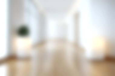 Yumuşak ışıklandırma ve minimalist dekor içeren parlak ve modern bir koridor. İç tasarım kavramlarını sergilemek için mükemmel. Yaratıcılık için sakin bir atmosfer.