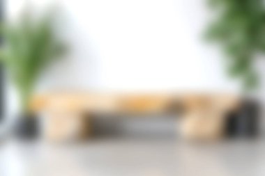 Minimalist bir kanepe ve canlı yeşil bitkilerin bulunduğu şık bir oturma odası sahnesi. Yumuşak doğal ışıkla aydınlatılmış, sakin ve davetkar bir atmosfer yaratıyor..