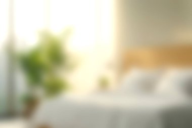 Parlak ve rahat bir yatak odası. Bol doğal ışık, şık mobilyalar ve canlı yeşil bitkiler. Huzurlu ve davetkar bir atmosfer yaratmak için mükemmel..