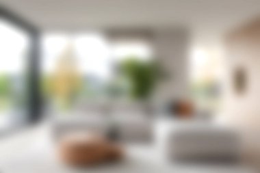 Modern Scandi tasarım elementleri ile sakin bir oturma odası deneyin, rahat mobilyalar, canlı kapalı bitkiler, ve doğal ışık bolluğu rahatlatıcı bir atmosfer oluşturur..