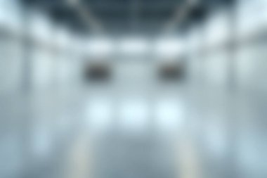 Bu resim, minimalist tasarım, parlak ışıklandırma ve cilalı yüzeylerin yer aldığı modern bir sergi alanını tasvir ederek, gösteriler için sakin bir ortam yaratıyor..