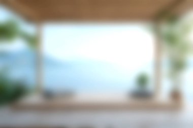 Experience tranquility with this serene coastal view from a modern balcony, surrounded by lush greenery and minimalist decor. Perfect for relaxation and inspiration.