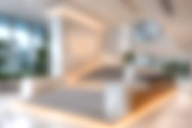 Güzel tasarlanmış, minimalist elementlerin doğal ışıkla sergilendiği, şık bir merdiven ve yeni bir ortam için zarif bir dekor..