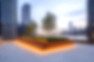 Yumuşak aydınlatmayla çevrili canlı bir ağacın yer aldığı sakin bir şehir vahası. Bu modern şehir manzarası rahatlamaya davet ediyor ve mimarinin ortasındaki doğanın güzelliğini gösteriyor..