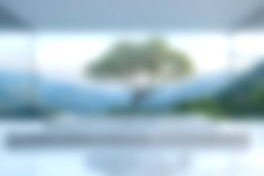 Geniş pencerelerden güzel bir ağaç ve geniş bir yeşillik sergilenen sakin bir iç mekan tasarımda sükunet ve zarafeti ön plana çıkarıyor..