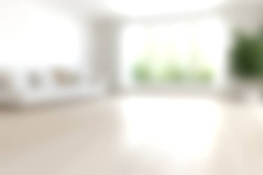 Doğal ışığı davet eden büyük pencerelerin olduğu parlak ve rahat bir oturma odası. Uzay yumuşak renkleri ve kapalı bitkileri olan minimalist bir tasarım sergiliyor, rahatlatıcı bir atmosfer yaratıyor..