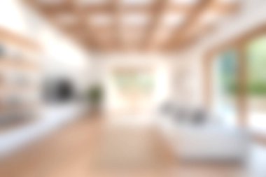 Bu çarpıcı oturma odası, ahşap kirişlerle parlak iç kısımları barındırıyor, sıcak ve davetkar bir atmosfer yaratıyor. Rahatlama ve modern yaşam için mükemmel..