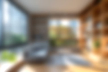 Bölgeyi doğal ışıkla dolduran geniş pencereli rahat ve modern bir oturma odası. Minimalist dekor ve yumuşak dokular sakin ve davetkar bir atmosfer yaratıyor. Rahatlamak için mükemmel..