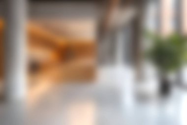 Modern mimari, parlak ışıklandırma ve asgari dekor içeren güzel tasarlanmış bir lobi. Çağdaş iç estetiği sergilemek için mükemmel..