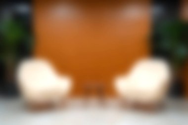 Bu resim, sıcak ve davetkar bir atmosfer sunan iki yumuşak koltuk ve minimalist bir kahve masasının yer aldığı rahat ve modern bir dinlenme odasını gösteriyor..