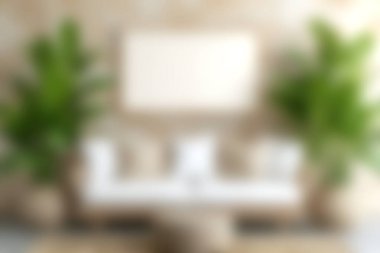 Bu rahat oturma odasında doğal elementler ve minimalist dekorun bir karışımı sergilenerek sıcak ve davetkar bir atmosfer yaratılıyor. Rahatlamak için mükemmel..