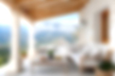 Huzurlu bir açık hava yaşam alanı keşfetmek davetkar bir dekor ve çarpıcı bir dağ manzarası, doğada rahatlama ve keyif için mükemmel.