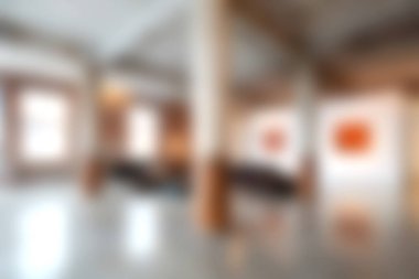 Bu resimde, minimalist mobilyaların ve açık, davetkar bir alanın yer aldığı soyut resimlerle modern bir sanat galerisi sergileniyor. Tasarım çağdaş yaratıcılığı yansıtıyor.