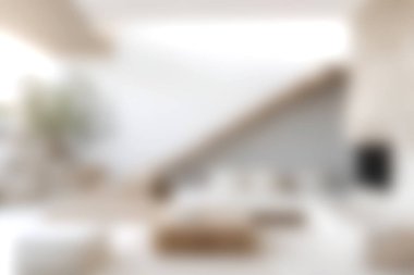 Huzurlu ve davetkar bir oturma odası. Minimalist mobilyaları ve bol doğal ışıklandırması olan modern iç tasarımı sergiliyor. Rahatlamak için mükemmel..