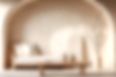 Huzurlu ve rahat bir minimalist iç mekan doğal malzemelerle yumuşak bir renk paleti sergiliyor. Huzurlu bir yaşam alanı yaratmak için mükemmel..