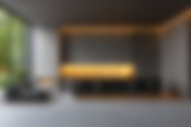 Bu çarpıcı iç mekan modern tasarım elementlerini şık mobilyalar ve sıcak ışıklandırmayla sergiliyor, davetkar bir atmosfer yaratıyor..