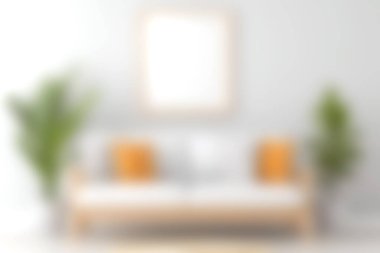 Bu görüntü, şık bir kanepede, parlak yastıklarla, bereketli ev bitkileriyle çevrili, rahat bir oturma odası görüntüsü yakalıyor. Uzay sıcaklık ve modern zarafet yayar..